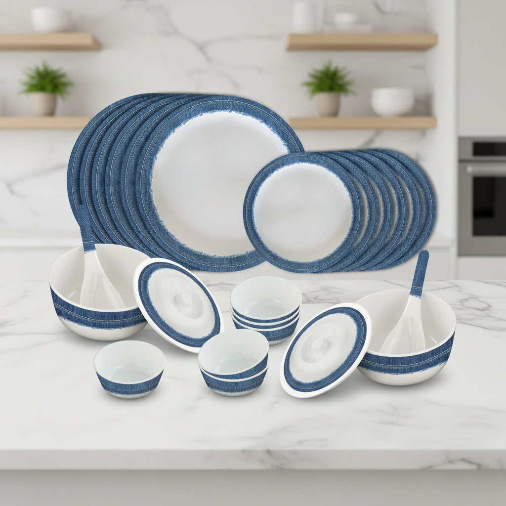 24pc Dinner Set: Denim