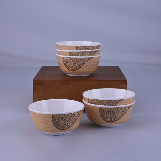 6 pc Veg Bowl Set Rnd 10.5 cm - Craft