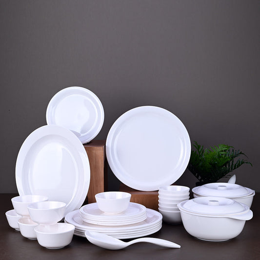 31pc Dinner Set: Dora - White