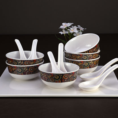 12pc Soup Set: Tribal Paisley