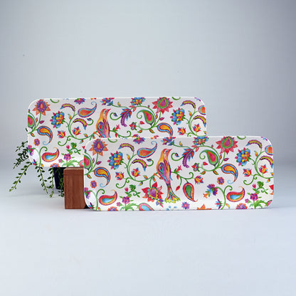 Servewell Platter Rectangular Sanskriti 35 cm Set 2 pc - Chidiya