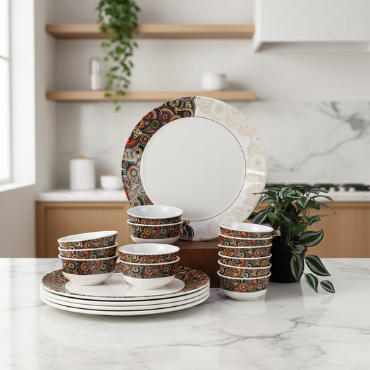 18pc Dinner Set - Tribal Paisley