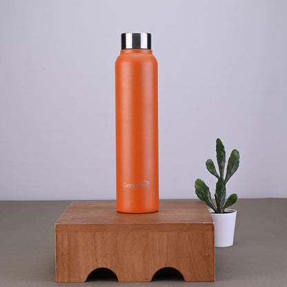 Sleek Single Wall Bottles Sunset Orange