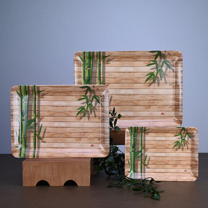 3pc Trays Set: Bamboo Delight