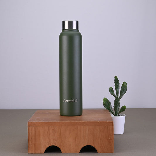 Sleek Single Wall Bottles Army Green