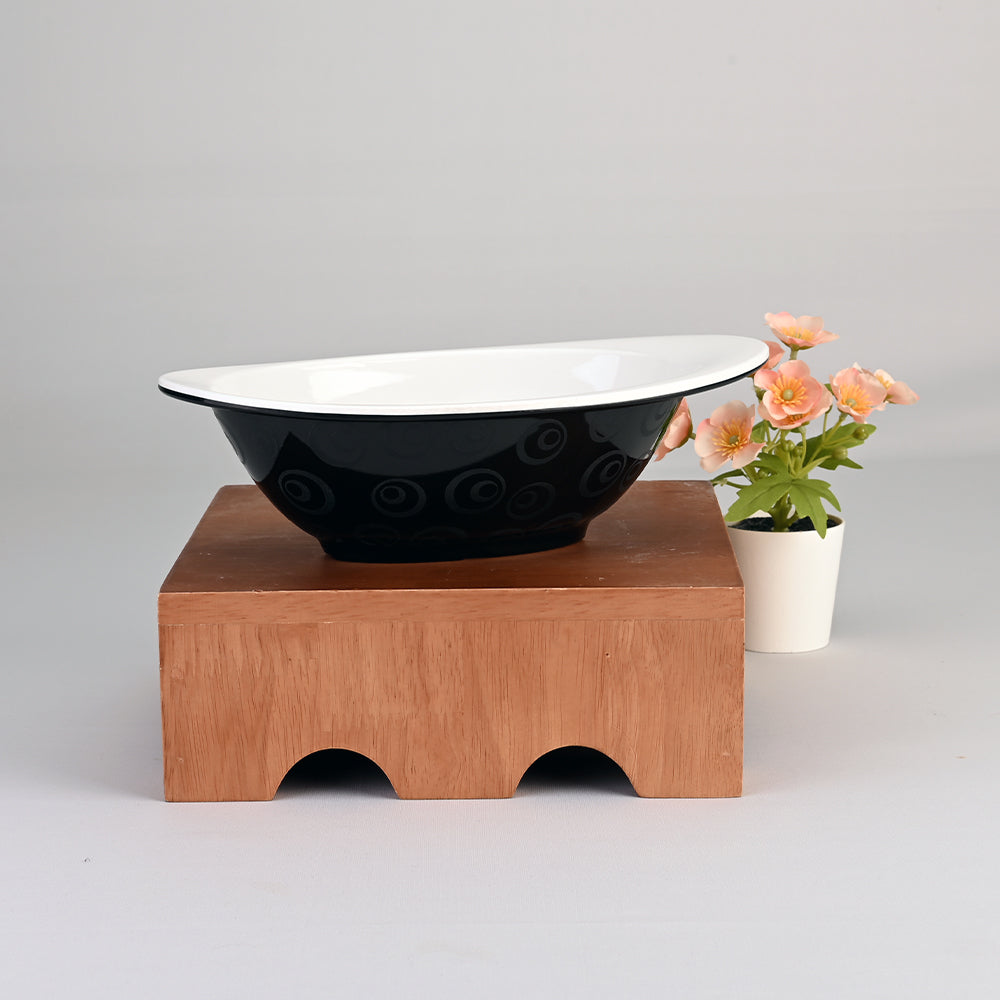 Geo Ovl Bowl (2Tone) Set 2 pc - BR