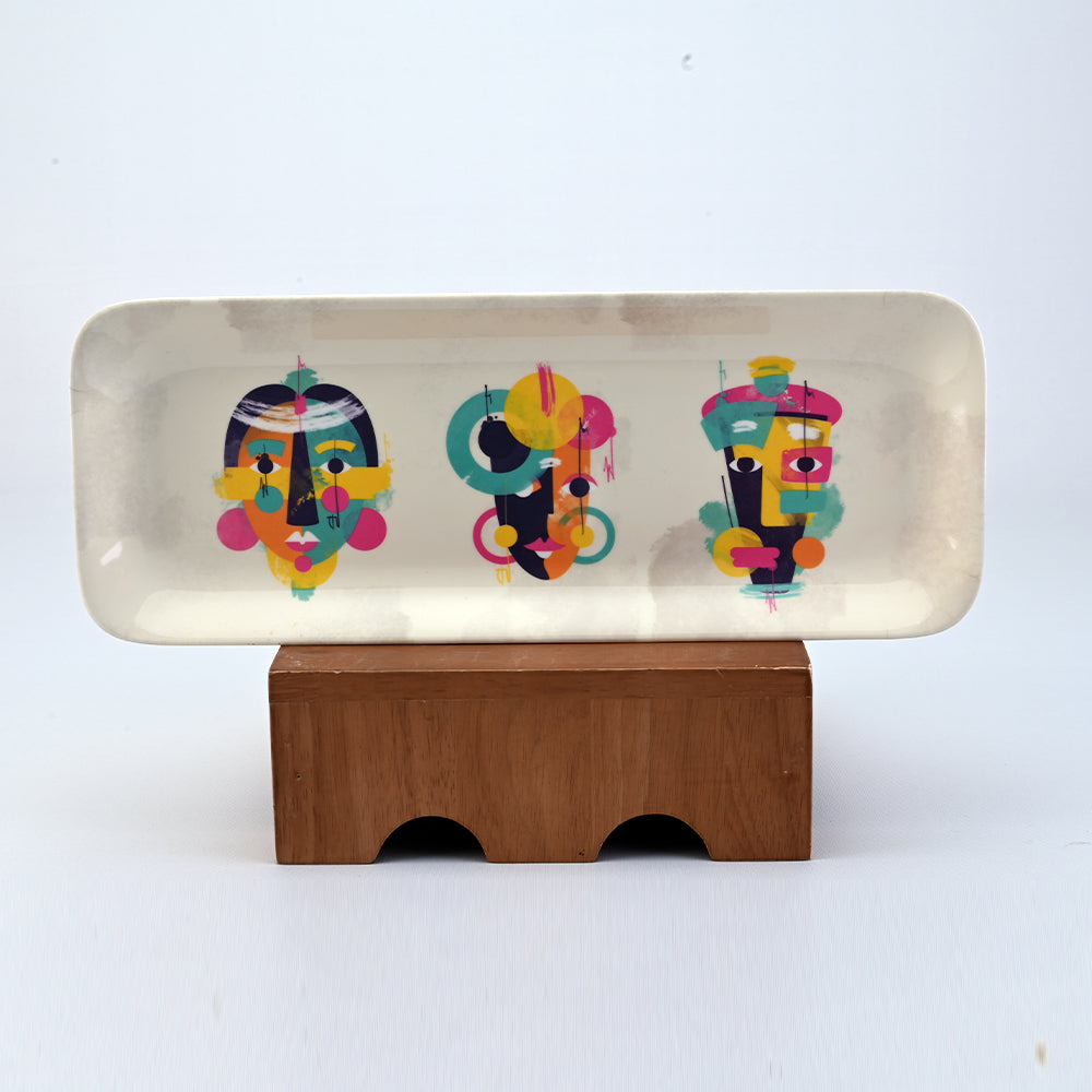 Servewell Platter Rectangular Sanskriti 35 cm Set 2 pc - Vanvas