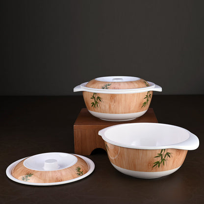 4 pc Serving Bowl with Lid Set 19 cm - Bamboo Delight