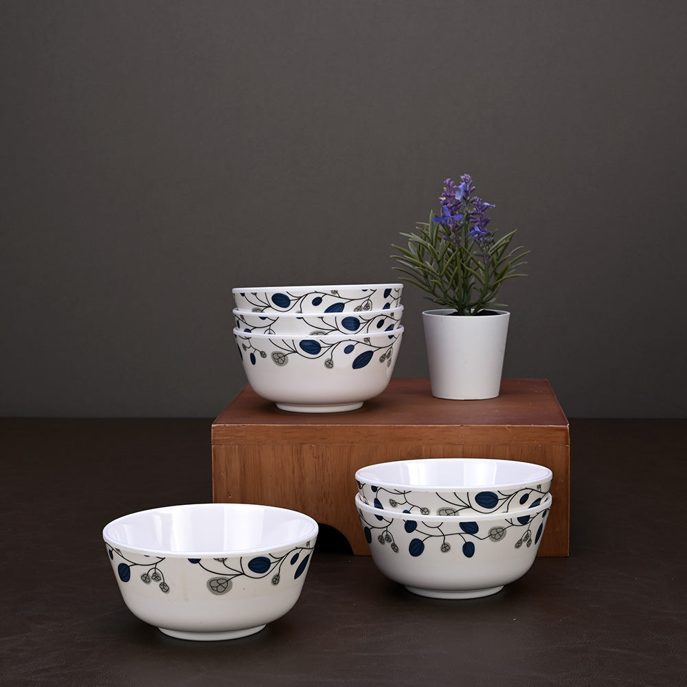 6pc Veg Bowl Set: Blue Decor
