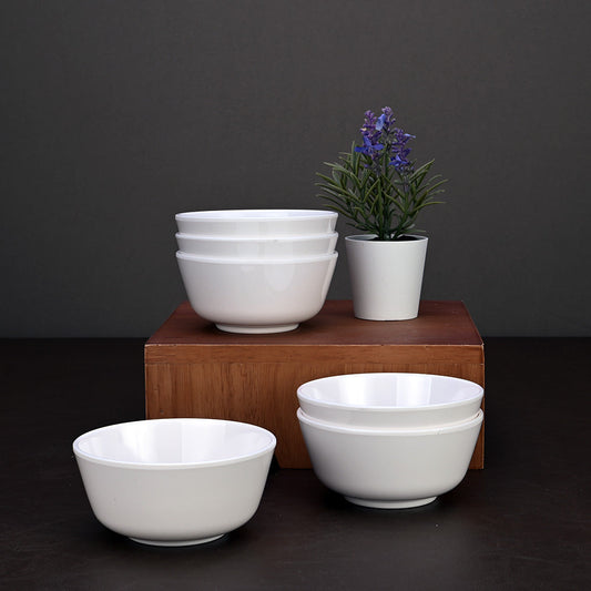 6pc Veg Bowl Set: White