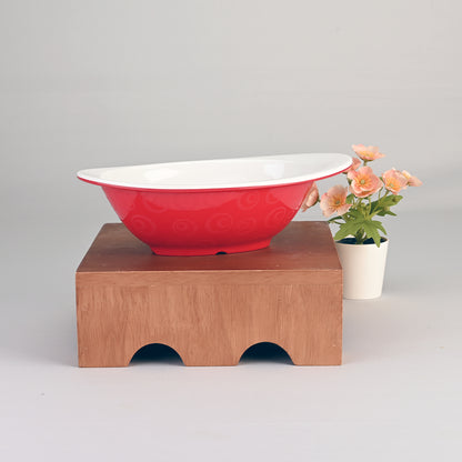 Geo Ovl Bowl (2Tone) Set 2 pc - BR