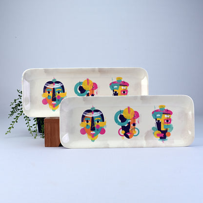 Servewell Platter Rectangular Sanskriti 35 cm Set 2 pc - Vanvas
