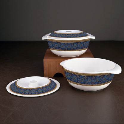 4 pc Serving Bowl with Lid Set Gold 19 cm - Daawat