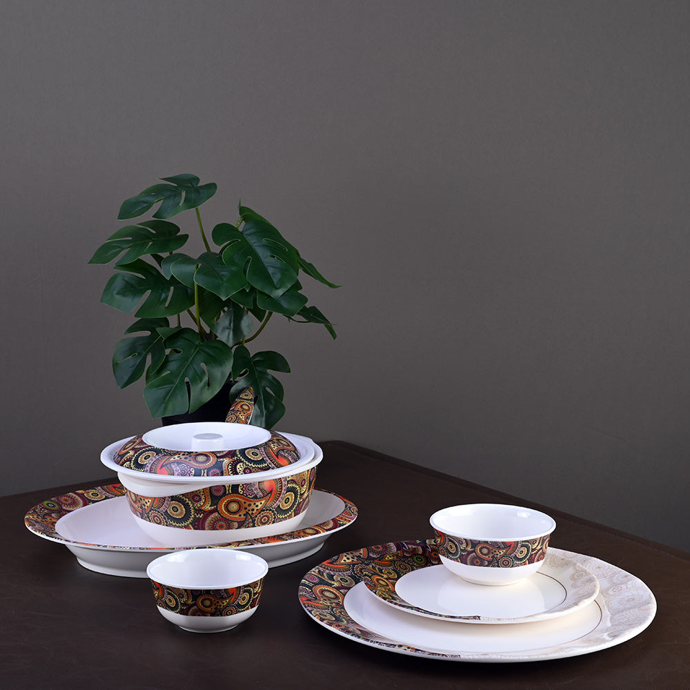 31pc Dinner Set: Dora - Tribal Paisley