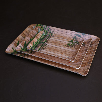 3pc Trays Set: Bamboo Delight