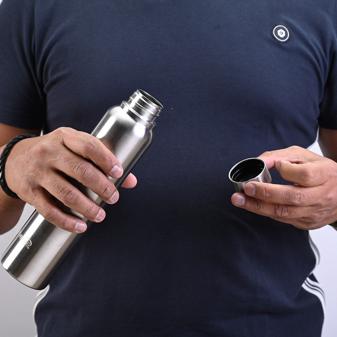 Sleek SS Single Wall Bottles - Steel