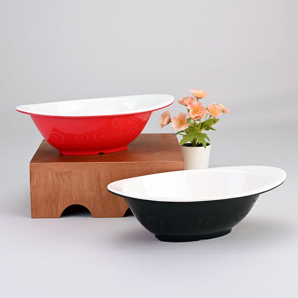 Geo Ovl Bowl (2Tone) Set 2 pc - BR