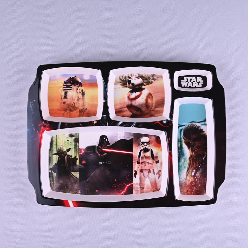 3 pc Rect 5Plate Fork & Spoon Set - Starwars