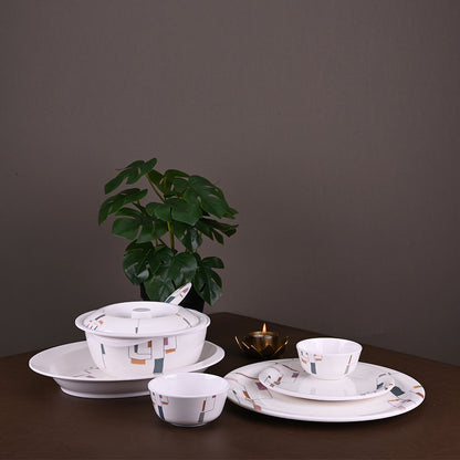 31pc Dinner Set: Cityscape