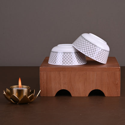 6pc Veg Bowl Set 10.5 cm: Checkers