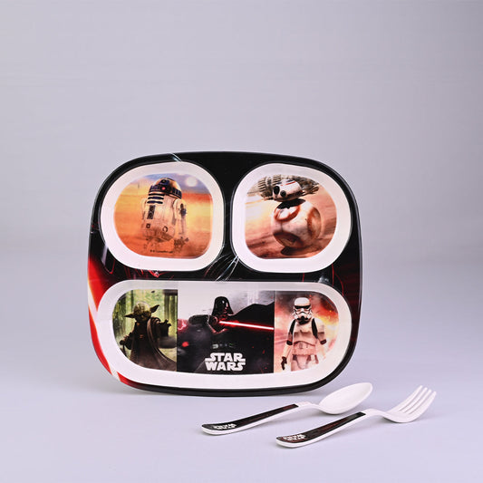 3 pc Rect 3Plate Fork & Spoon Set - Starwars