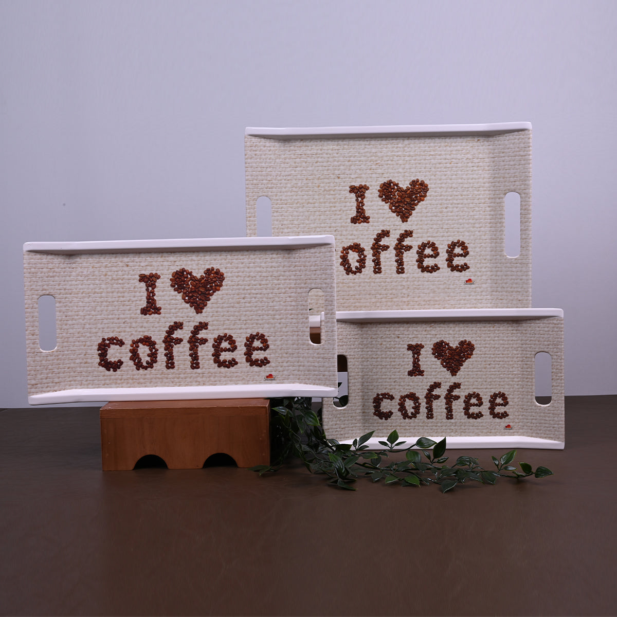 3pc Trays Set: I Love Coffee