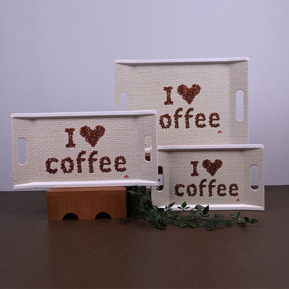 3pc Trays Set: I Love Coffee