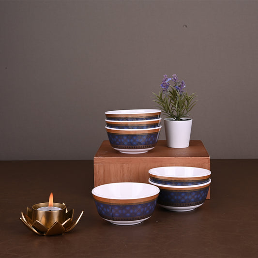 6pc Veg Bowl Set Gold 10.5cm: Daawat