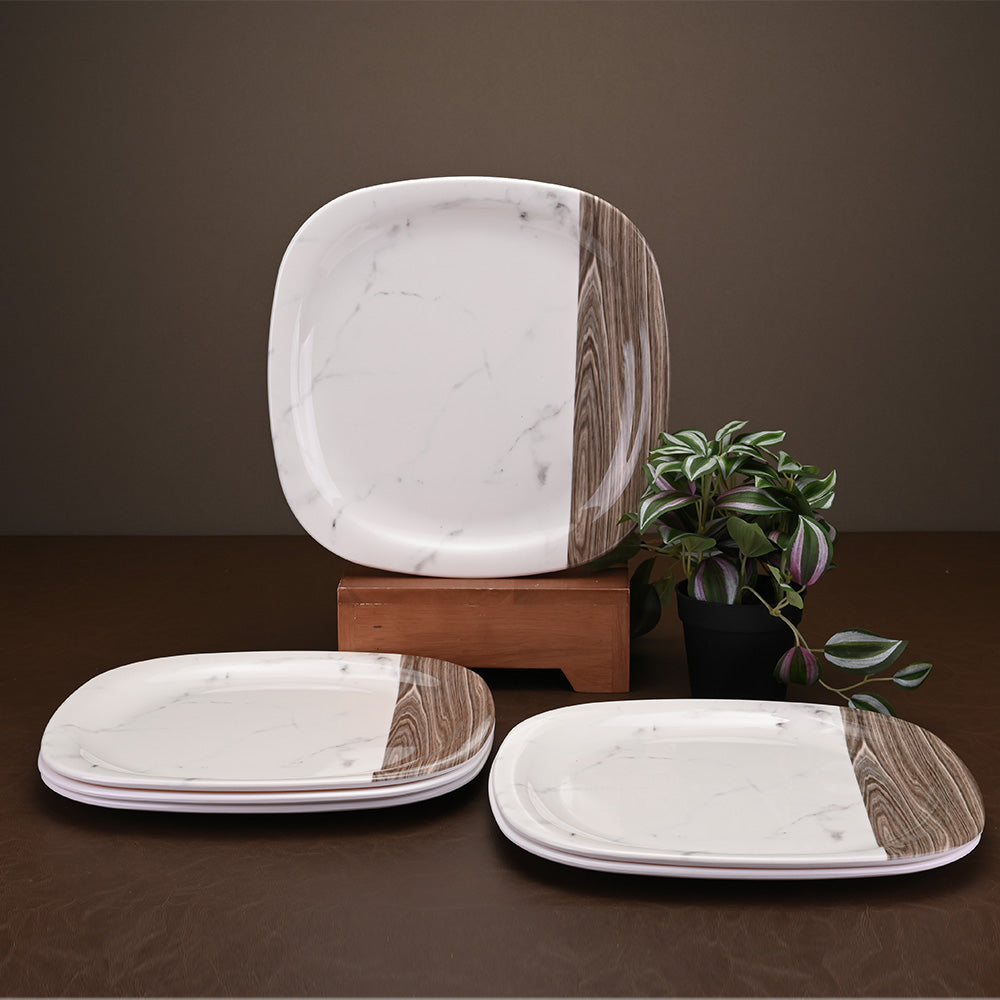 31pc Dinner Set: Marbo Wood