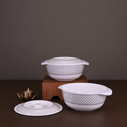 31pc Dinner Set: Checkers